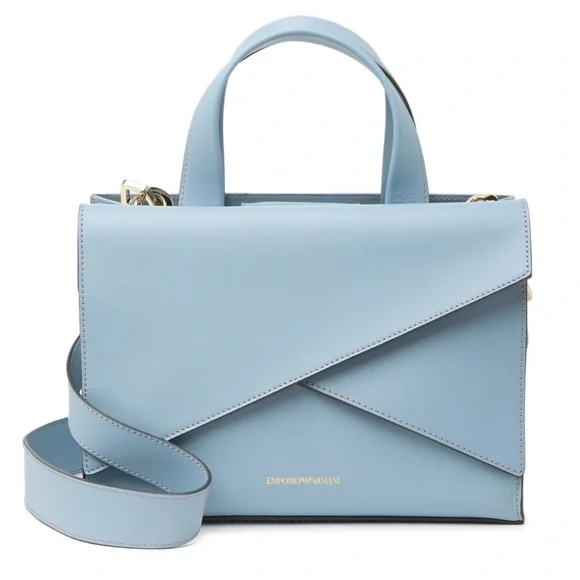 NWOT Emporio Armani Square Leather Satchel - Picture 11 of 11